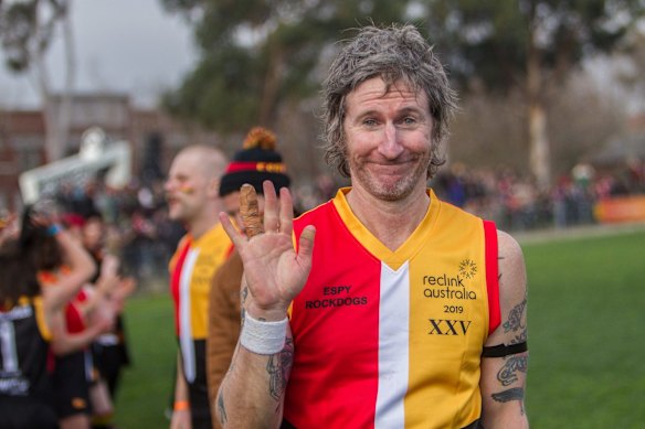 You Am I frontman Tim Rogers during the Reclink Community Cup.