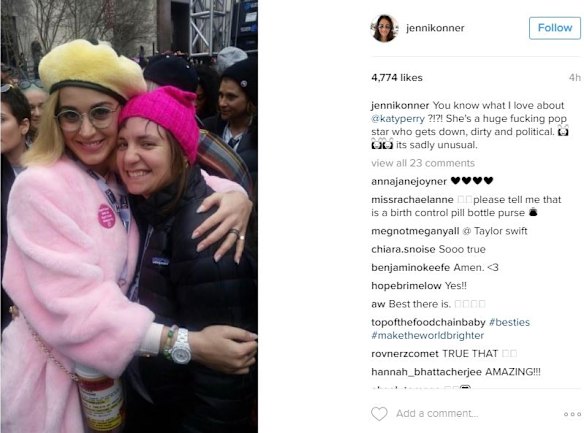 Girls creator Jenni Konner posted this photo of Katy Perry and Lena Dunham. A thinly veiled swipe at Taylor Swift perhaps?