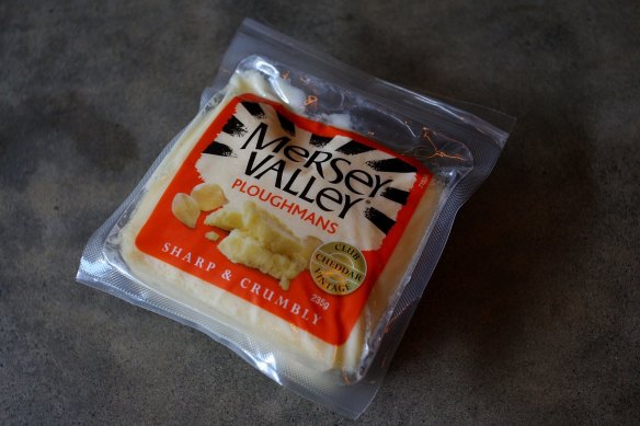 Mersey Valley Ploughmans Club Cheddar, $3.17 per 100g, 11/100
