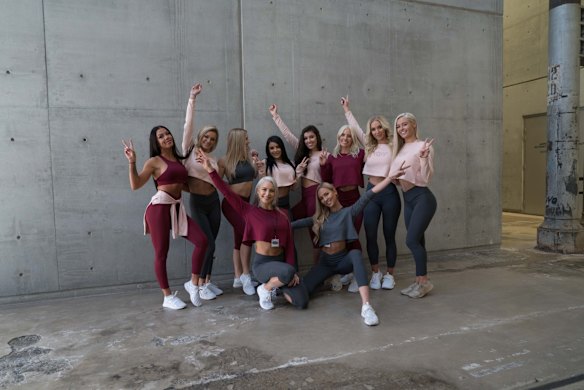 Post-exercise at the Ryderwear launch.