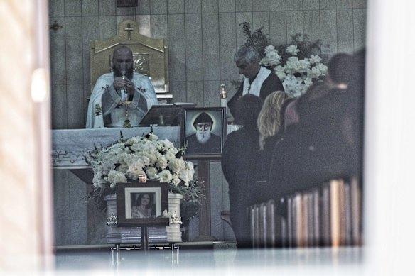 The service at St Charbel's Church in Punchbowl begins.