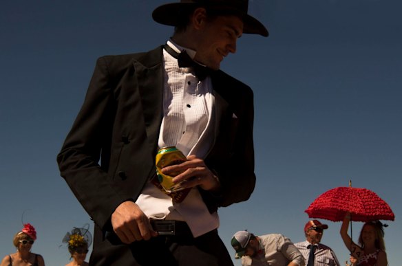"Even the town’s undertaker took time out to join the celebrations down at the race track." 