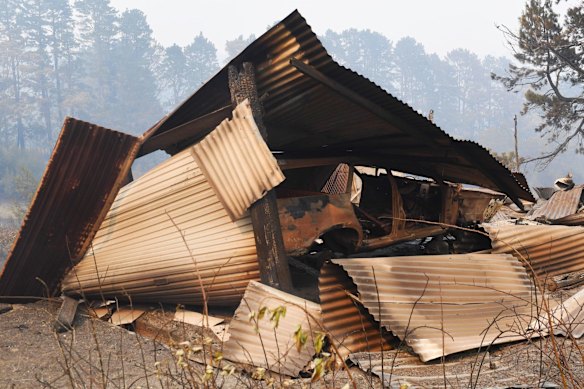 Structure destroyed in Berambing. 