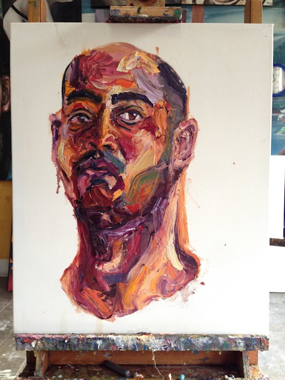 A self-portrait by Myuran Sukumaran.