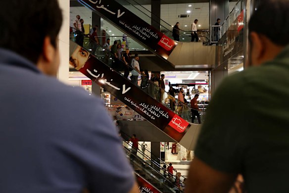 People shopping in the Mansour Mall in Mansour a predominantly sunni area of Baghdad.