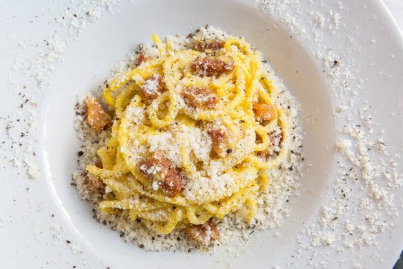 A good carbonara is cheap in Rome.