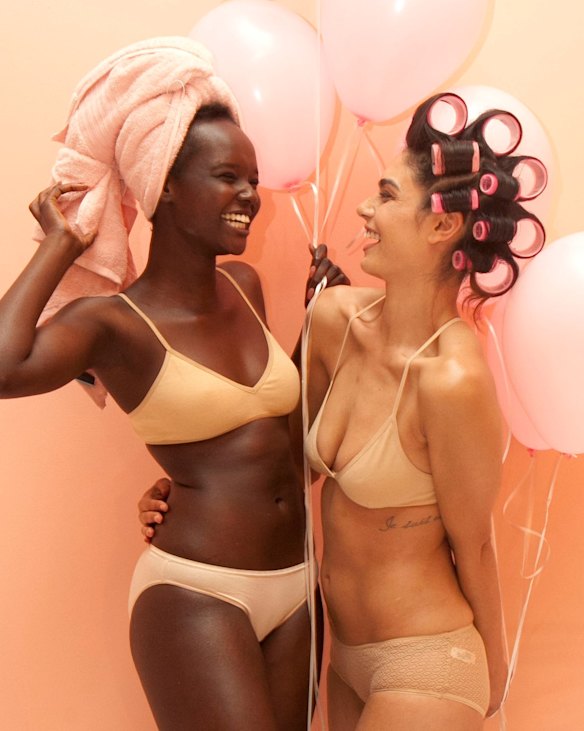 From left: Duckie Thot and Natasha Heal at Frank dirty secret reveal, Prahran. May 20, 2015.