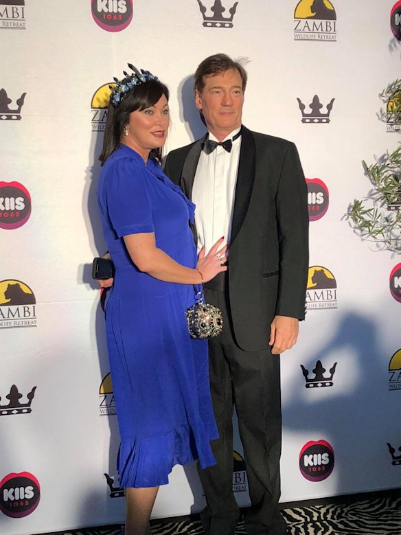 Lisa and David Oldfield at Kyle Sandilands and Imogen Anthony's charity ball in aid of the Zambi Wildlife Retreat.