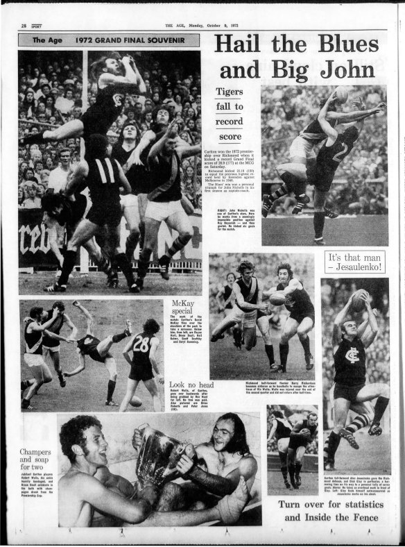 The Age published a picture special of what became a famous clash between two proud clubs.