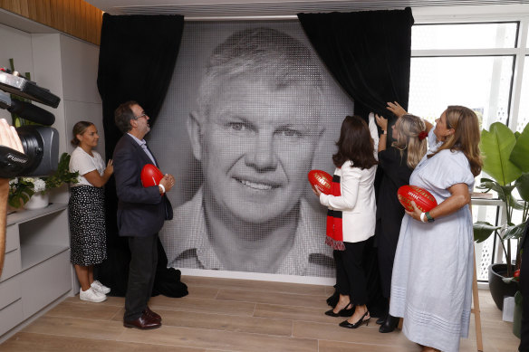 State and federal politicians joined the Frawley family and members of the wider football fraternity at the unveiling of the centre named in Danny Frawley’s honour in March.