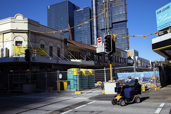Pedestrians in the Parramatta CBD. Parramatta is one of the local government areas facing harsher restrictions during the COVID-19 Sydney lockdown.