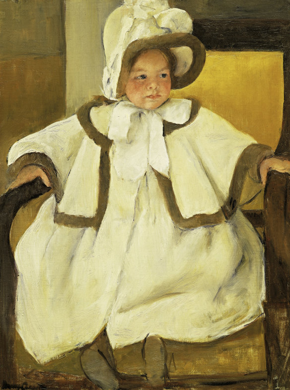 Mary Stevenson Cassatt, Ellen Mary in a white coat c. 1896, oil on canvas. 