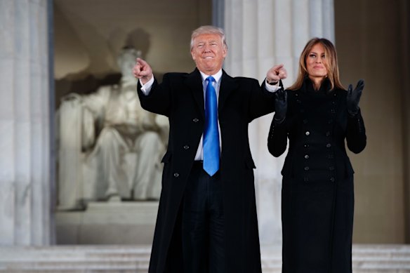 Melania's love of matching gloves to her outfits started on Inauguration Eve.