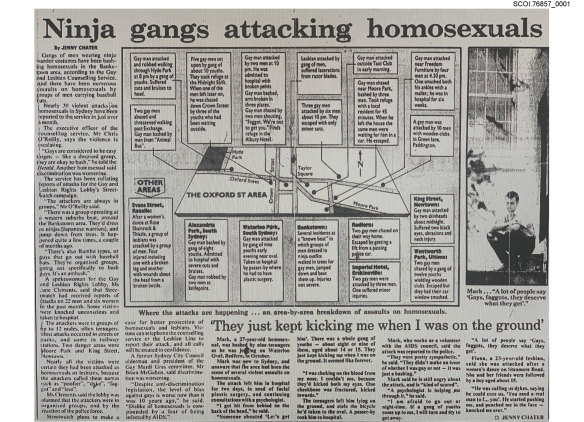 A Herald report dated December 17, 1988 on a spate of homophobic attacks.
