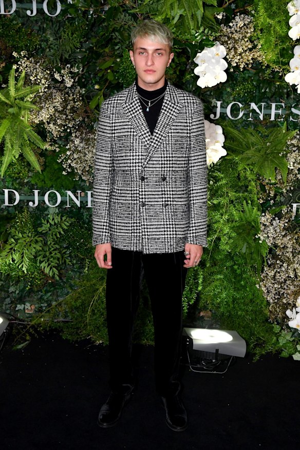 American model Anwar Hadid arrives at the David Jones Spring Summer 2018 Collections Launch.