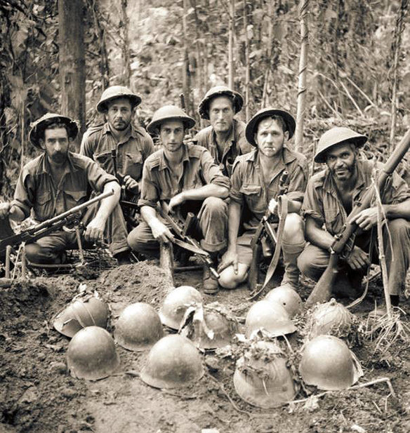 Australian soldiers in the Kokoda area in November 1942.
