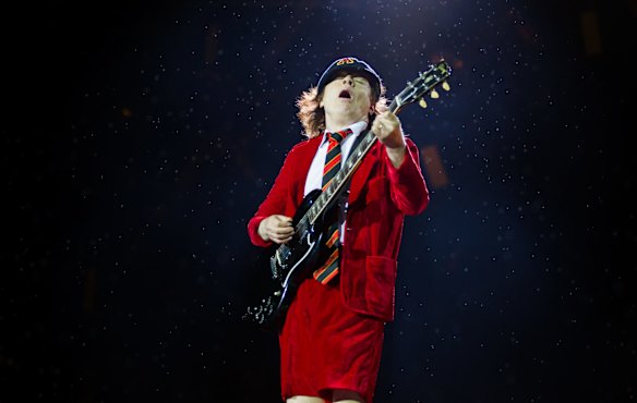 Guitarist Angus Young, the only original AC/DC member in the band.