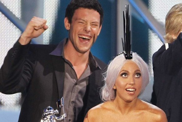 Monteith presents Lady Gaga with an award at the MTV Video Music Awards in 2010.