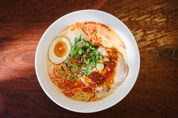 Taro’s Ramen’s red tonkotsu ramen.