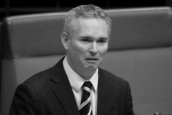 Craig Thomson makes a statement to the House of Representatives at Parliament House Canberra on Monday 21 May 2012.