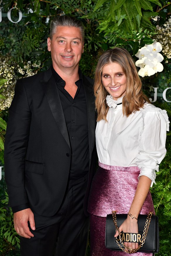 Luke Ricketson and Kate Waterhouse arrive at the David Jones Spring Summer 2018 Collections Launch.