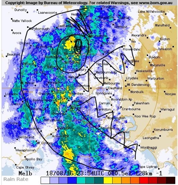 It's going to rain - between five and 15 millimetres expected sometime between 10am and 2pm. 