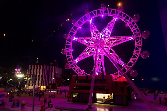 A model of the Melbourne Star Observation Wheel at the opening of the LEGOLAND Discovery Centre at Chadstone Shopping Centre.