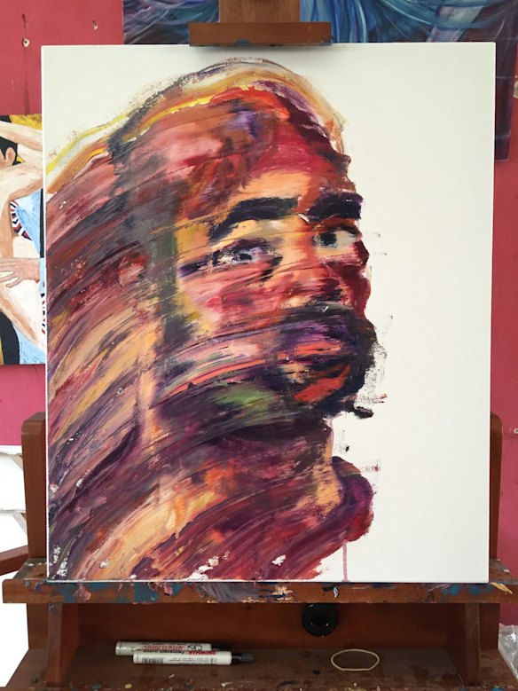 A self-portrait by Myuran Sukumaran.