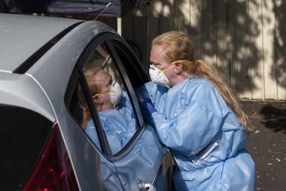 A drive-thru coronavirus clinic has been set up in the Cyprus Club carpark in Stanmore.