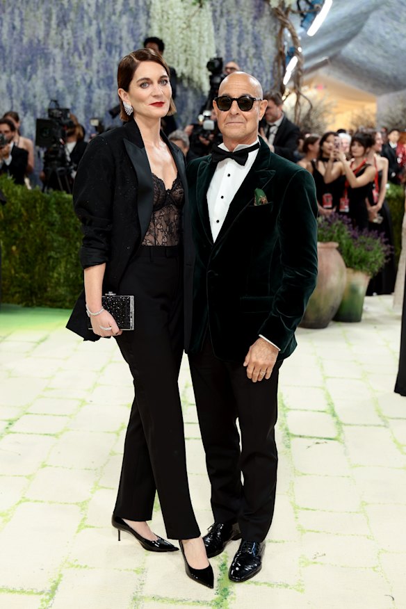 Felicity Blunt and Stanley Tucci.