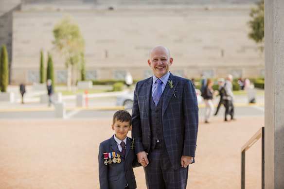 ANZAC Day march at the Australian War Memorial