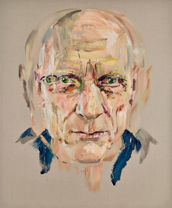 Oil painting: Anh Do’s portrait of Peter Garrett, Peter, Up Close.