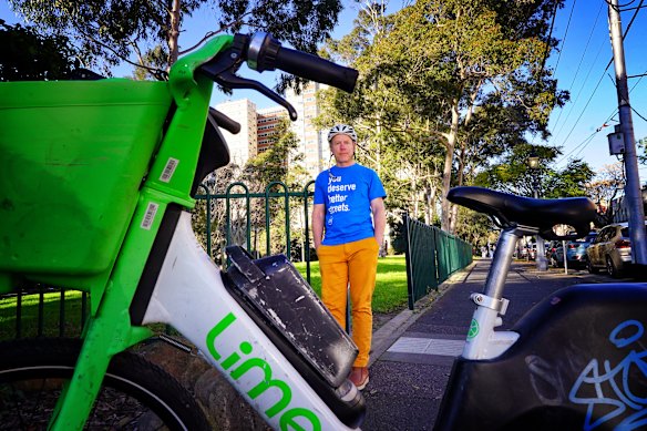 Streets Alive Yarra president Jeremy Lawrence has been highly critical of the council’s approach to e-bike operators.