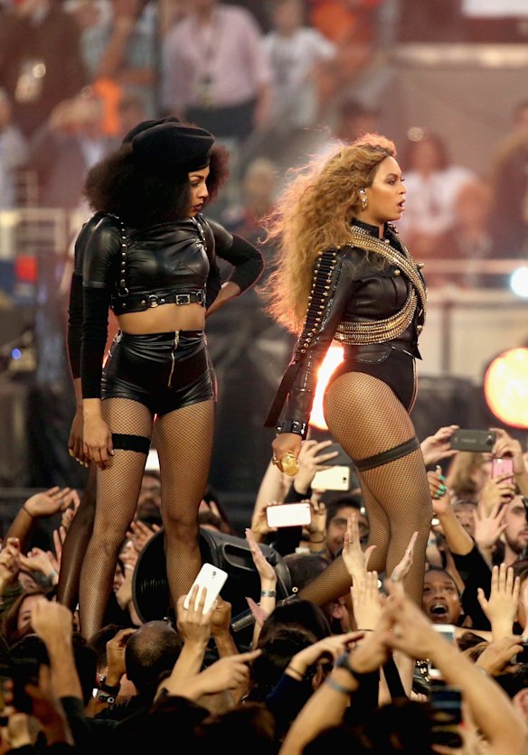 Beyonce's 2016 Super Bowl performance was said by many to be a nod to the Black Panther movement thanks to the berets worn by her backing dancers. The rest of their outfits maybe not so much.