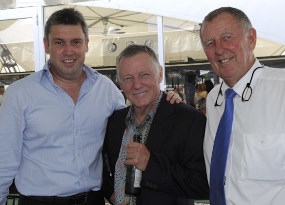 David Gingell, John Cornell and John Singleton at the Magic Millions race on the Gold Coast. January 9th, 2009. 