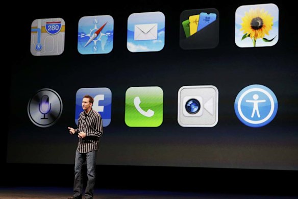 Scott Forstall, senior vice president of iOS Software at Apple, speaks about apps in iOS6, the iPhone 5's operating system.