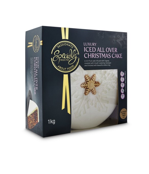 Specially Selected Luxury Iced All Over Christmas Cake 1kg, $15.99, 3.4/10