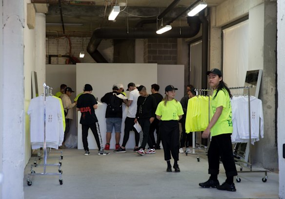 Kanye West's pop up clothing store in Bondi.