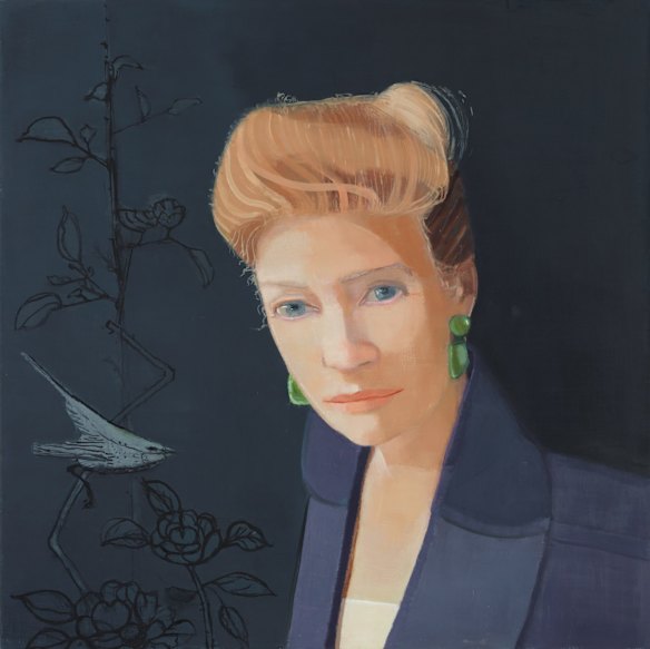 Sinead Davies, 'The Irish immigrant - portrait of Claire Dunne OAM'. Oil on canvas, 64 x 64 cm. © the artist