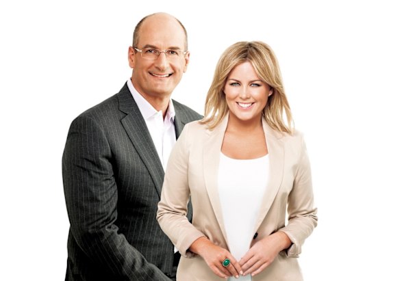 Sunrise hosts David Koch and Sam Armytage.  