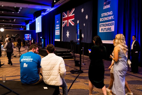 Liberal supporters at The Fullerton.