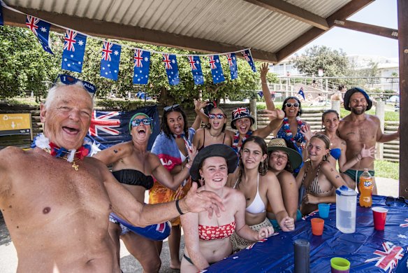 Bondi Beach on Australia Day, 2020.
