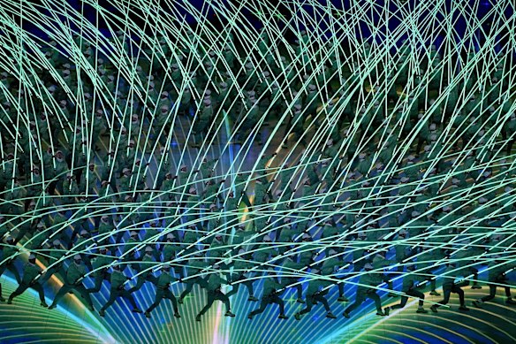 Visual extravaganza: Dancers wowed the crowd at the opening ceremony. 