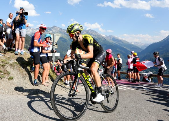 Struggling: Adam Yates is well out of contention for the yellow jersey.