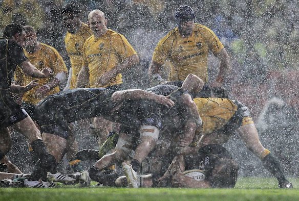 What's a ruck in the pouring rain between two great rugby nations??