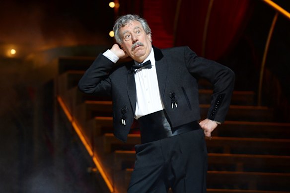 Terry Jones performs on the closing night of 'Monty Python Live (Mostly)' at The O2 Arena on July 20, 2014 in London, England.