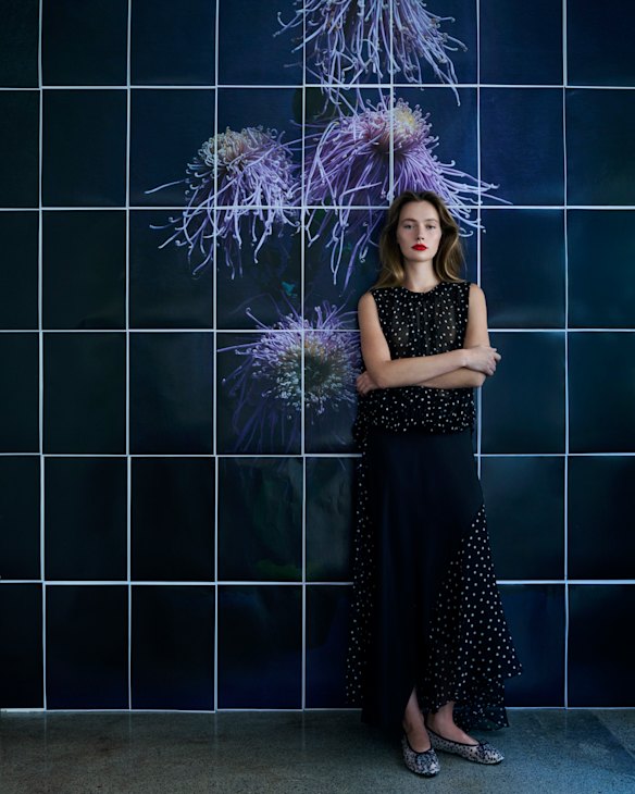 Bianca Spender top, $475, and skirt, $575.