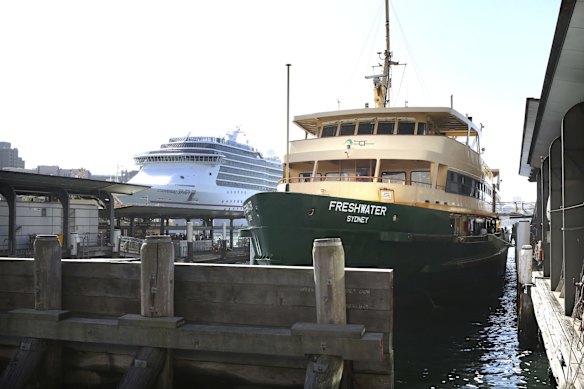 NSW State Ferry the MV Freshwater at Circular Quay in 2019.