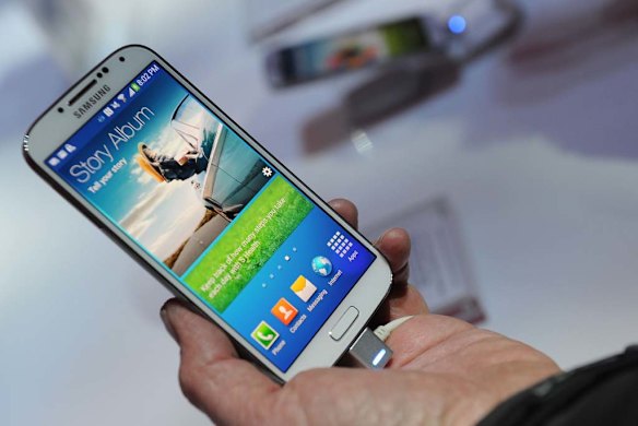 The Samsung Galaxy S4. 