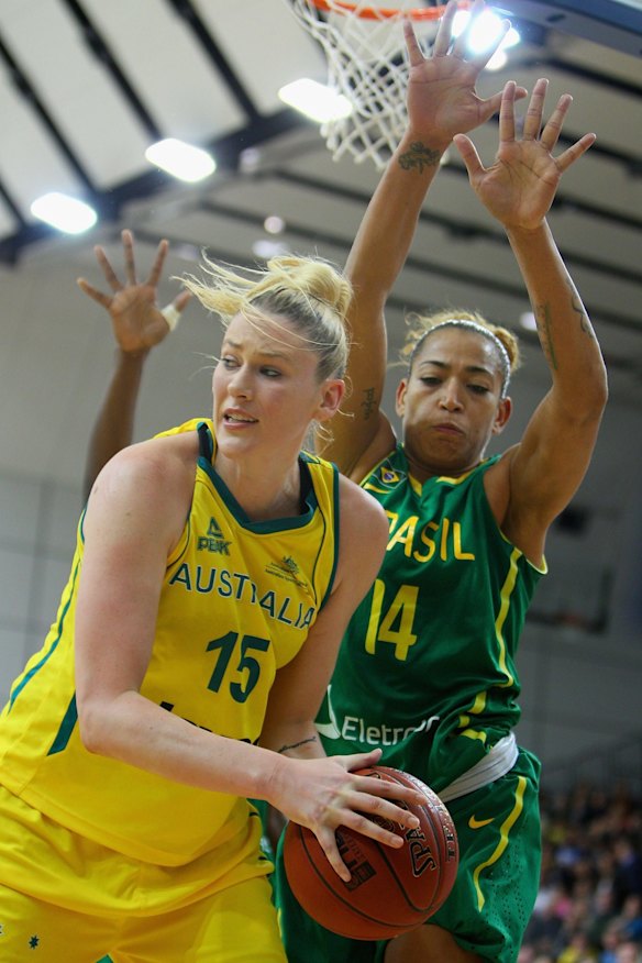 Lauren Jackson, here playing against Brazil in 2012, had a glittering international career.
